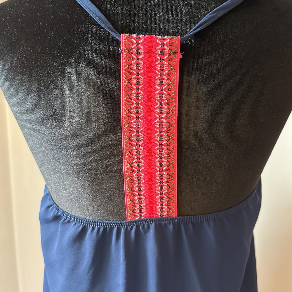 Navy Racerback Tank - Picture 2 of 5